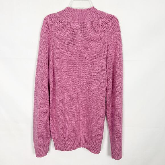 Karen Scott Cable Knit Pullover Pink Sweater Size Large - Picture 6 of 9